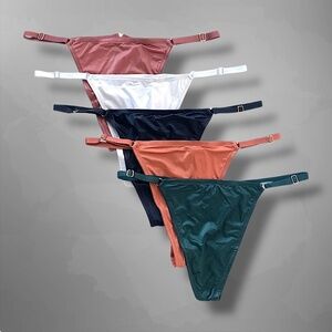 Victoria’s Secret 5pk V-string panty lot L new